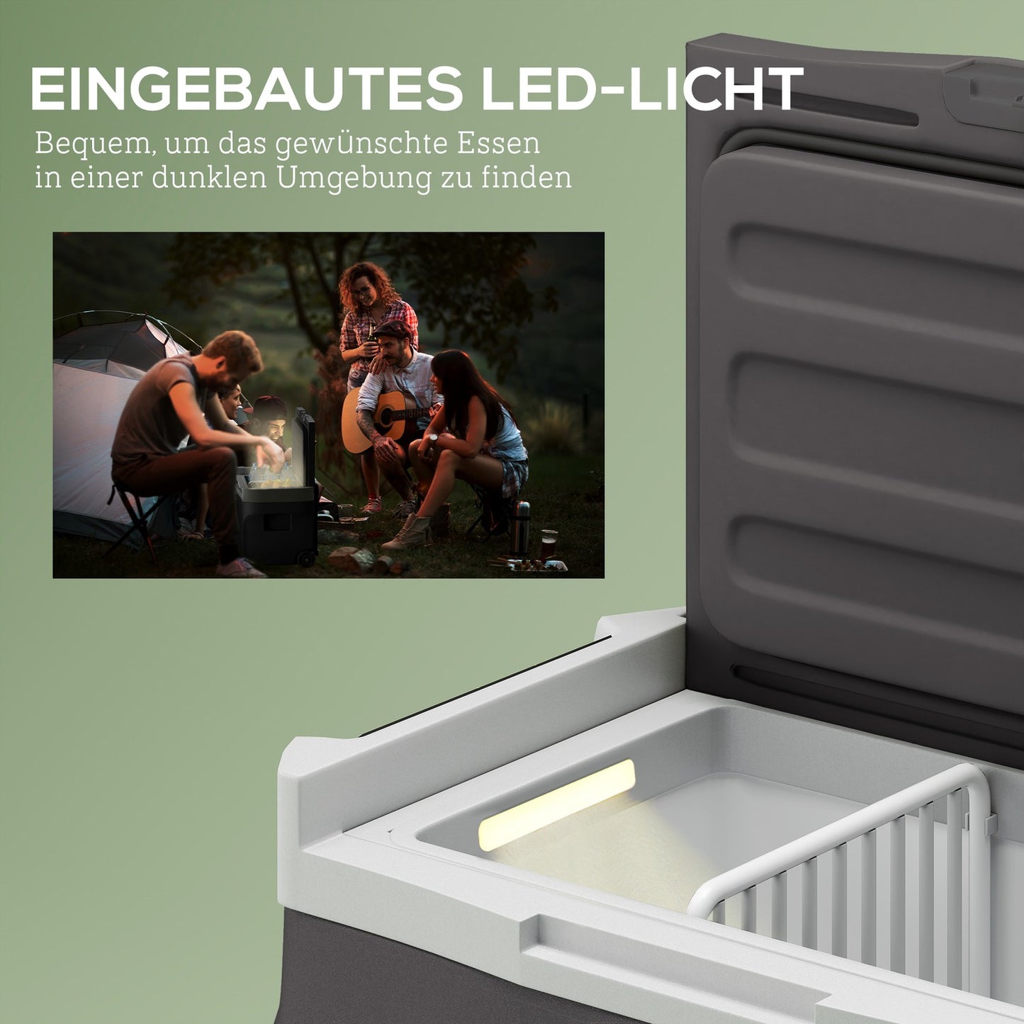 Electric cooler box, 30L, LED, ECO Mode, 12/230V, Black