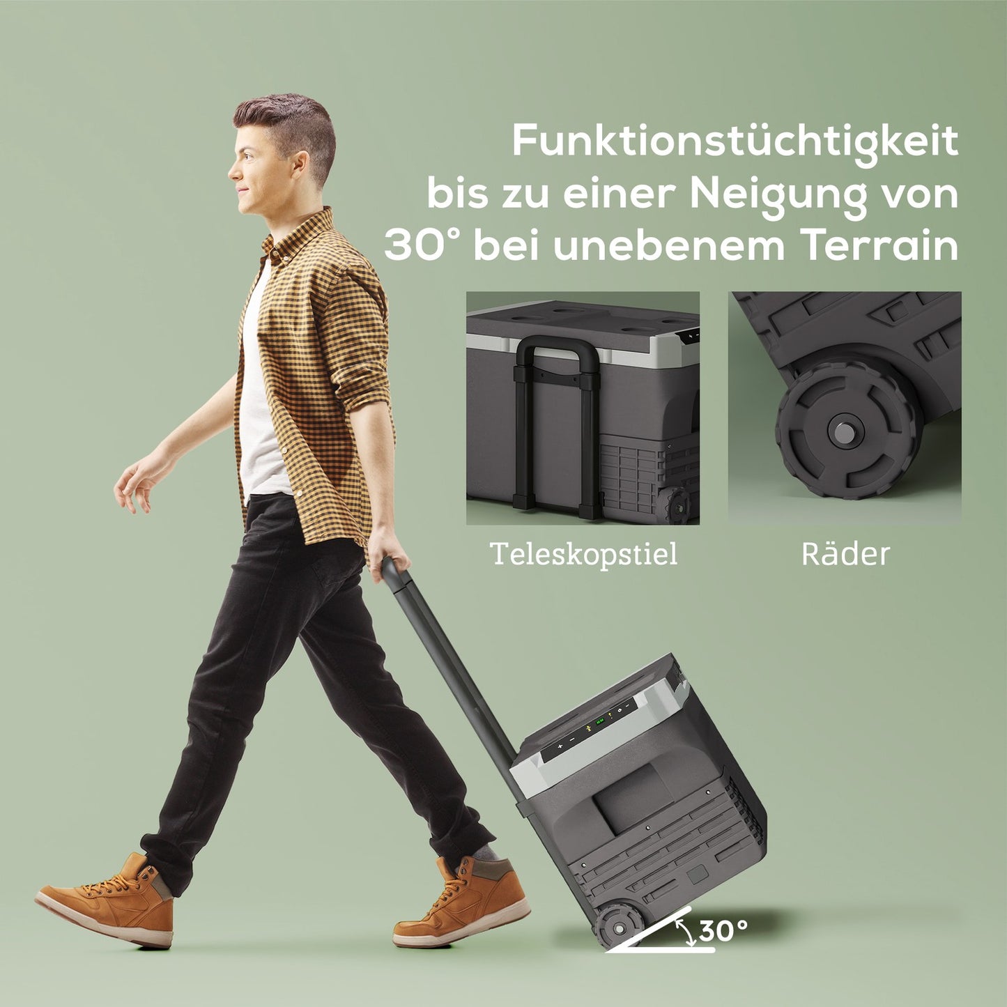 Electric cooler box, 30L, LED, ECO Mode, 12/230V, Black