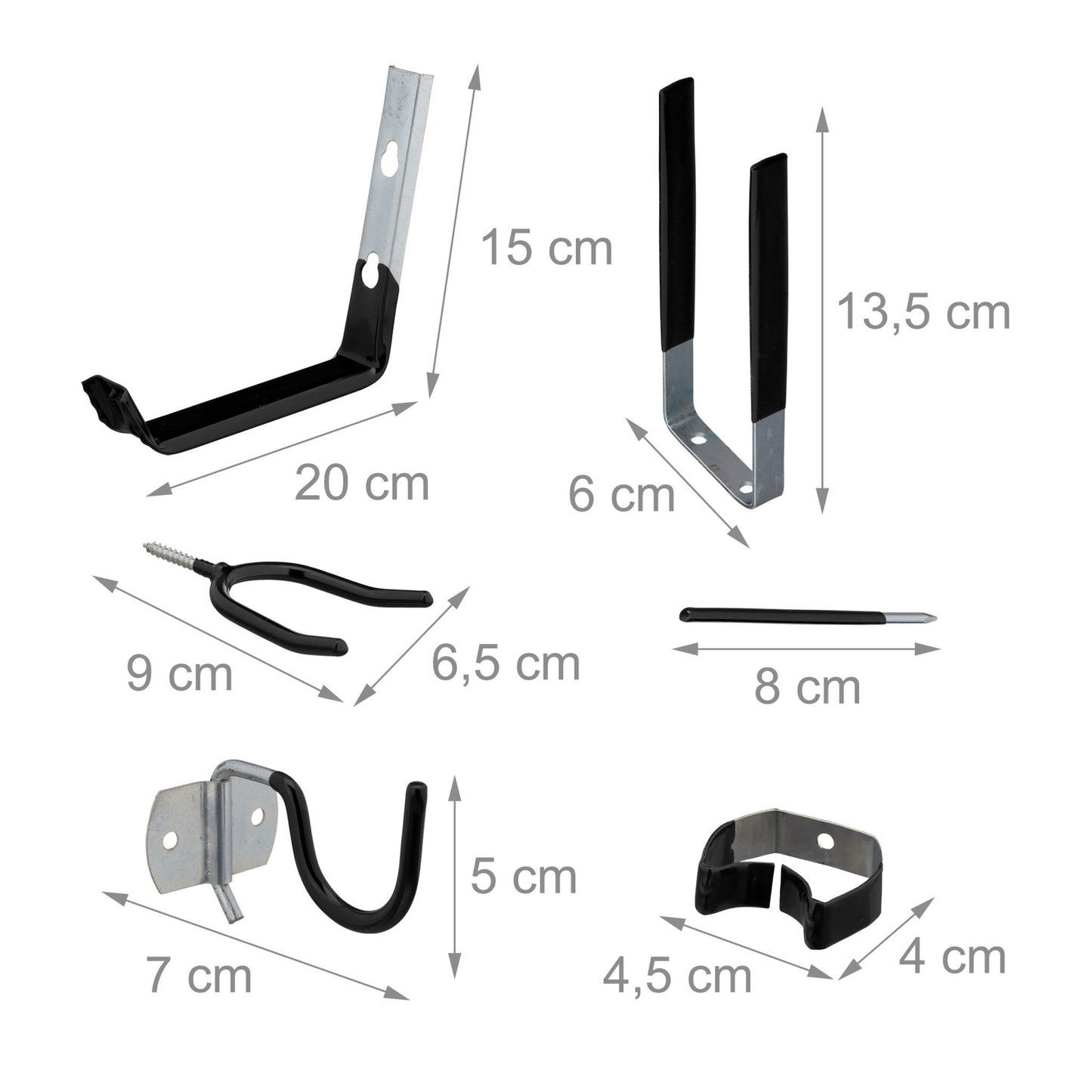 30-piece set of wall hooks