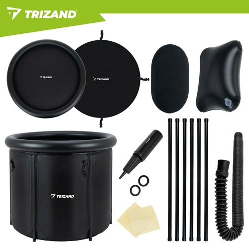 320L Foldable Ice Bath Tub with Accessories
