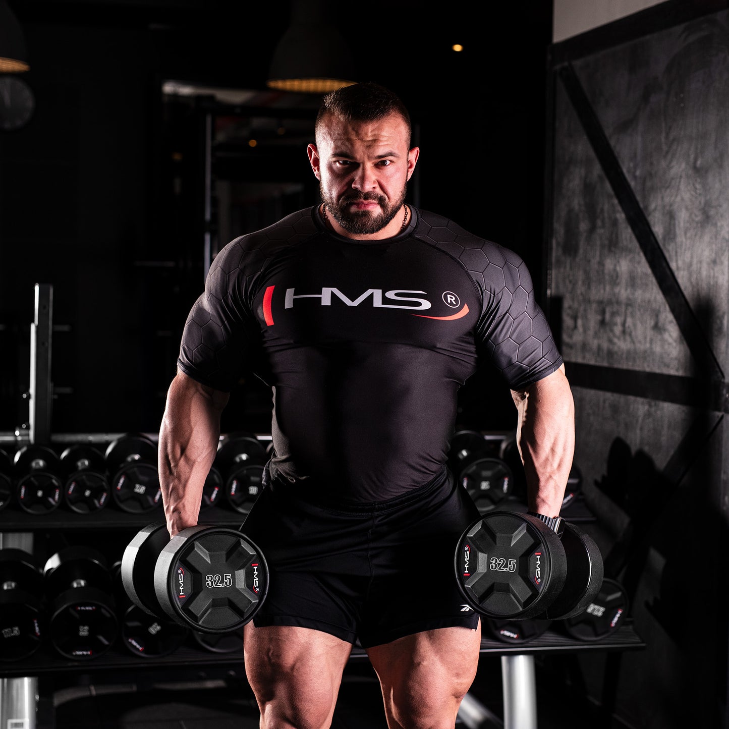 32.5 kg Polyurethane Dumbbell – Durable Fitness Equipment