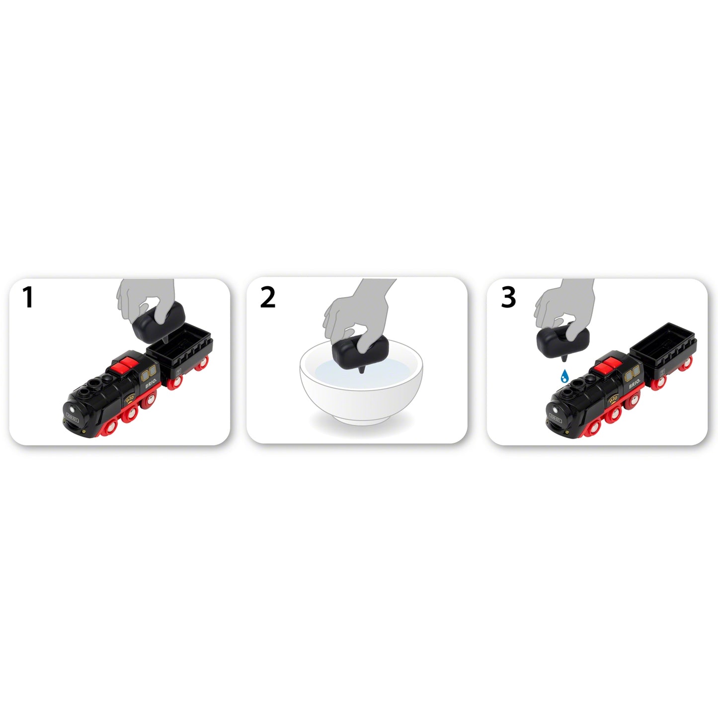 33884 Battery-Operated Steaming Train