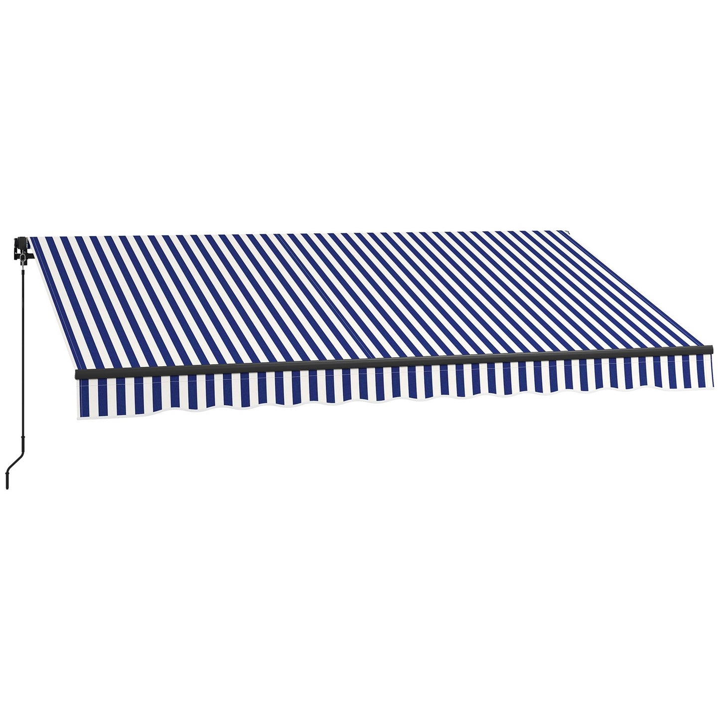 Aluminum Blue & White Wall Awning, 3.5 x 3 m Sun protection