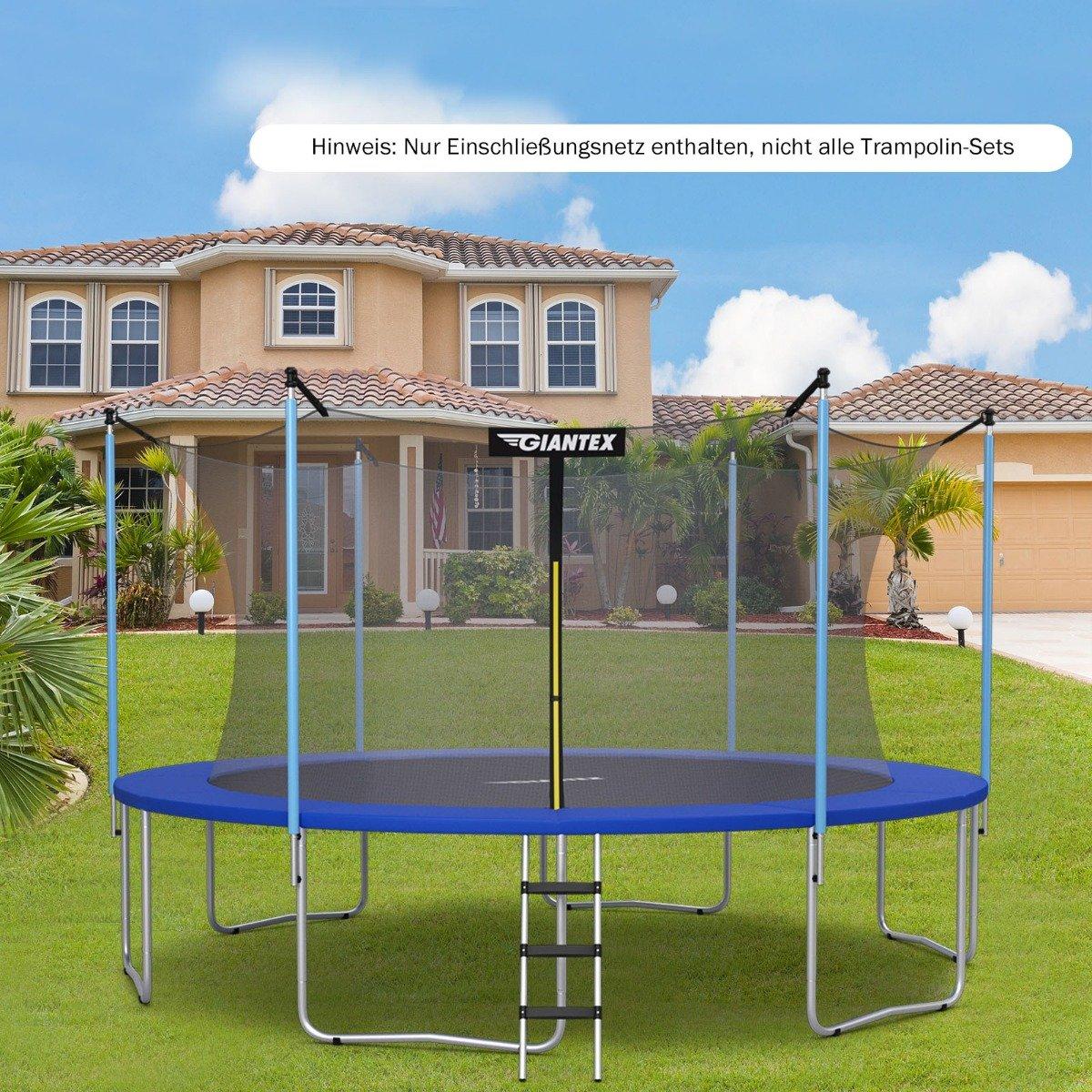 Ø366 cm trampoline safety net for garden trampolines inside black