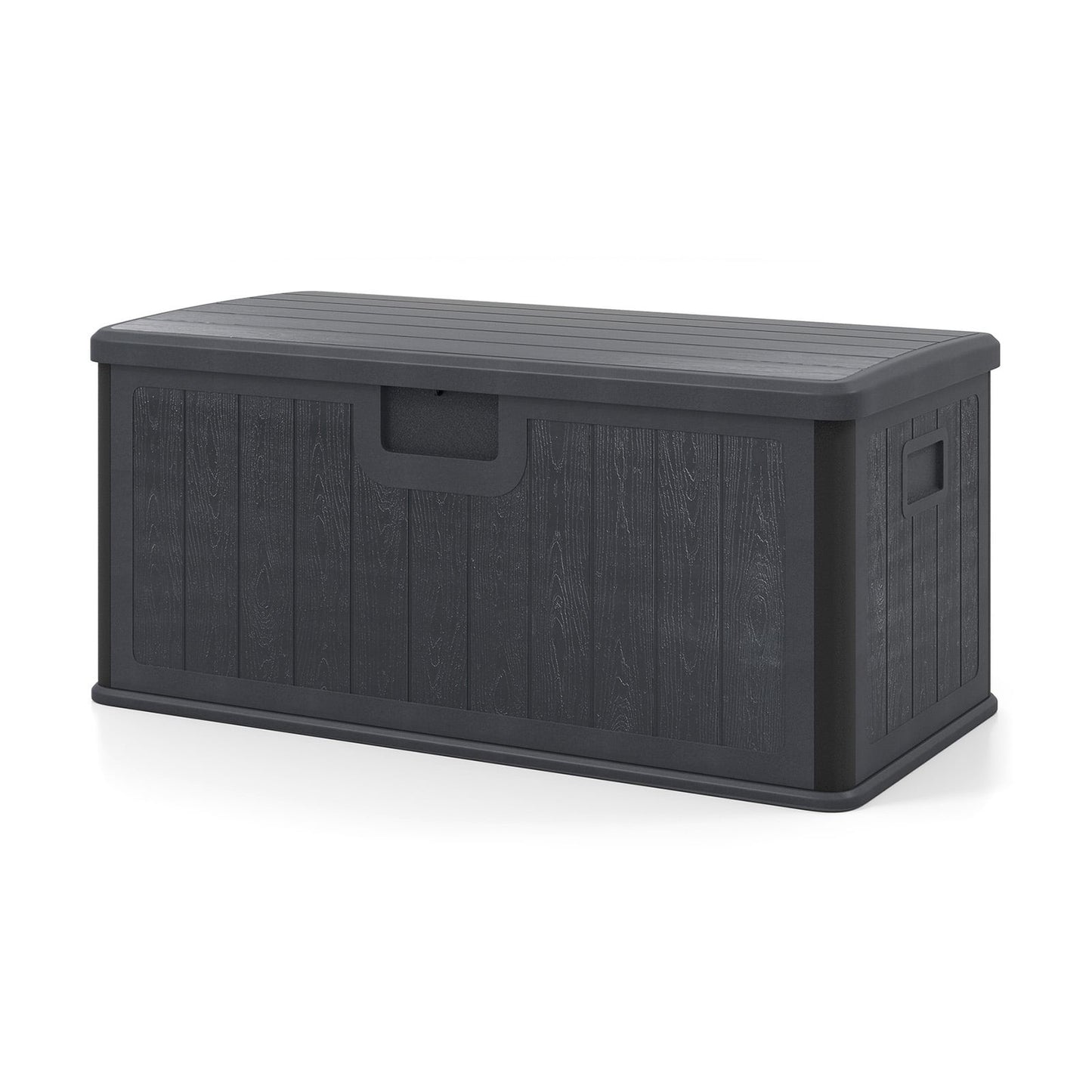 378L Waterproof Outdoor Storage Box, Lockable Lid, Grey