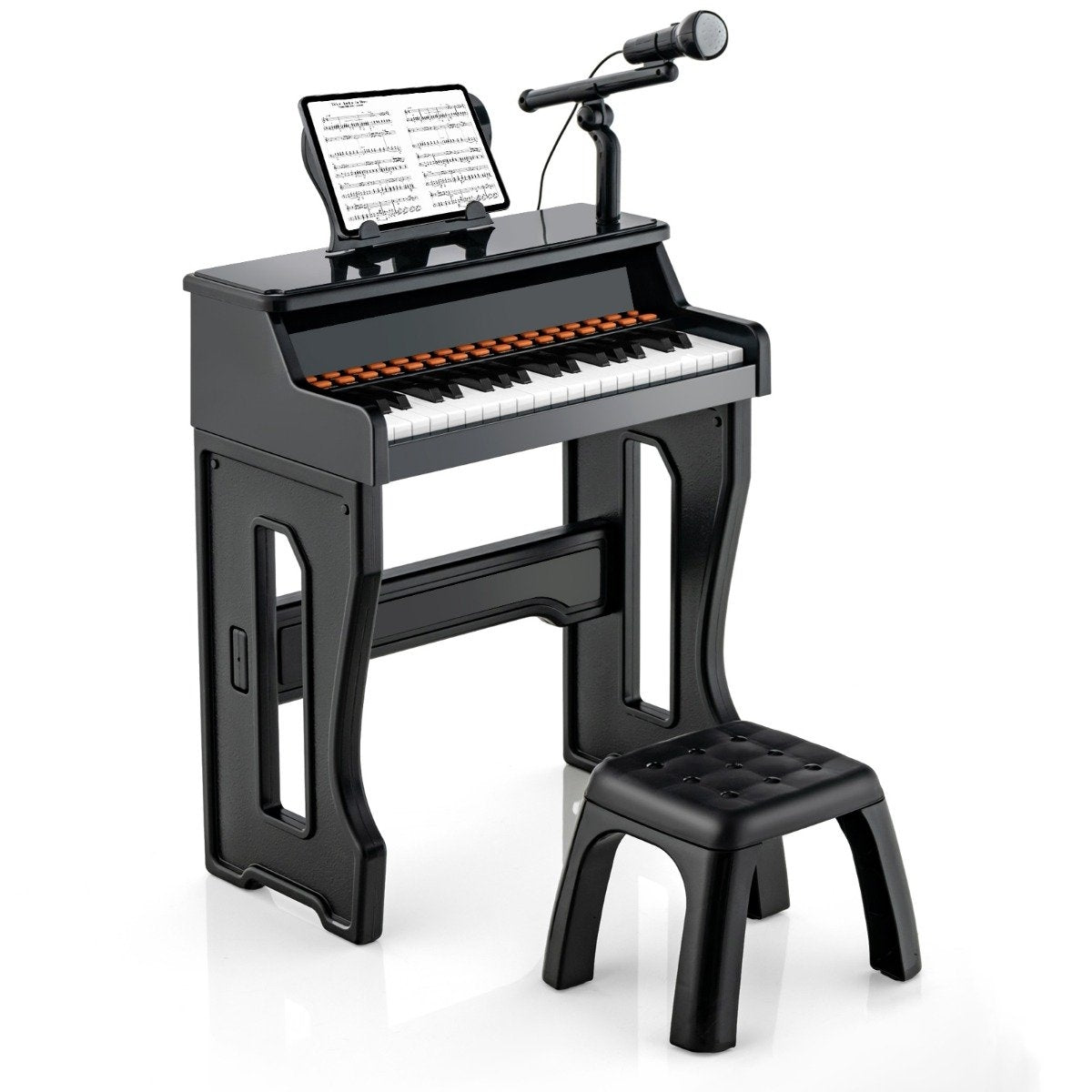 37-Key Kids Keyboard with Stool and Microphone