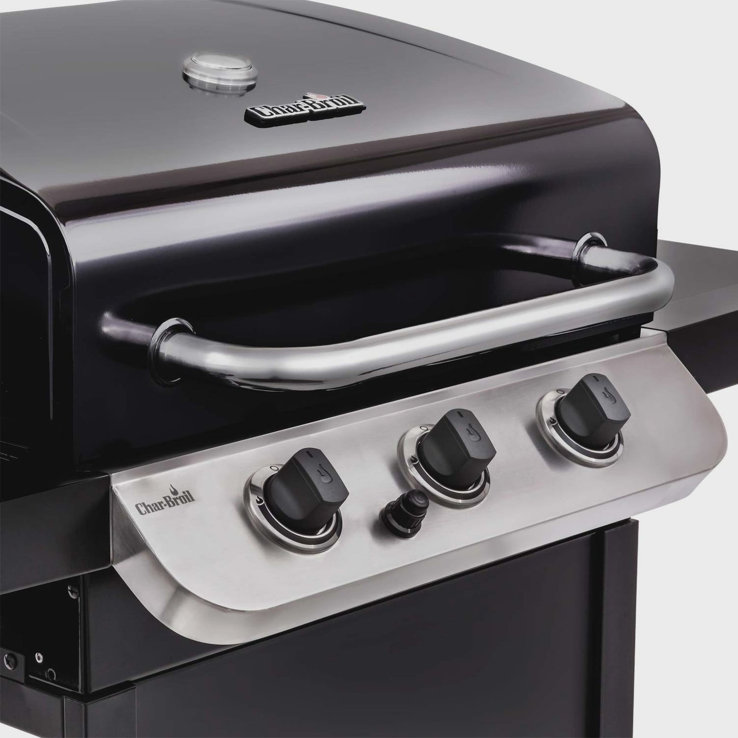 3-Burner Gas Grill with Cast Iron Grates and Thermometer