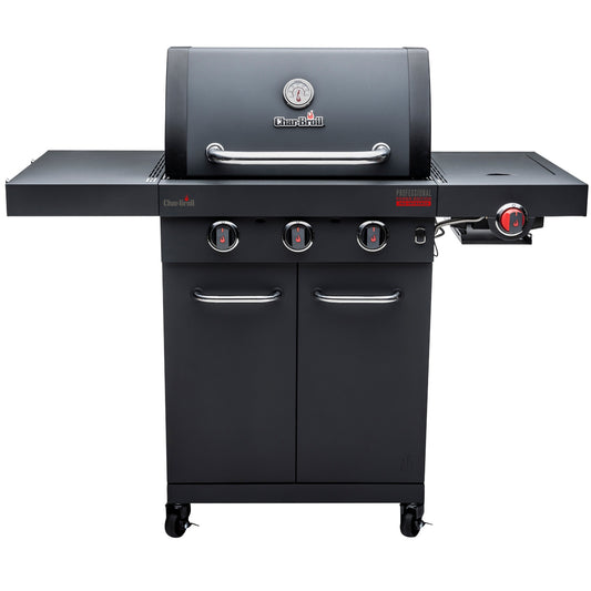 3-Burner Gas Grill with Infrared Sear Burner, Cast Iron Grates