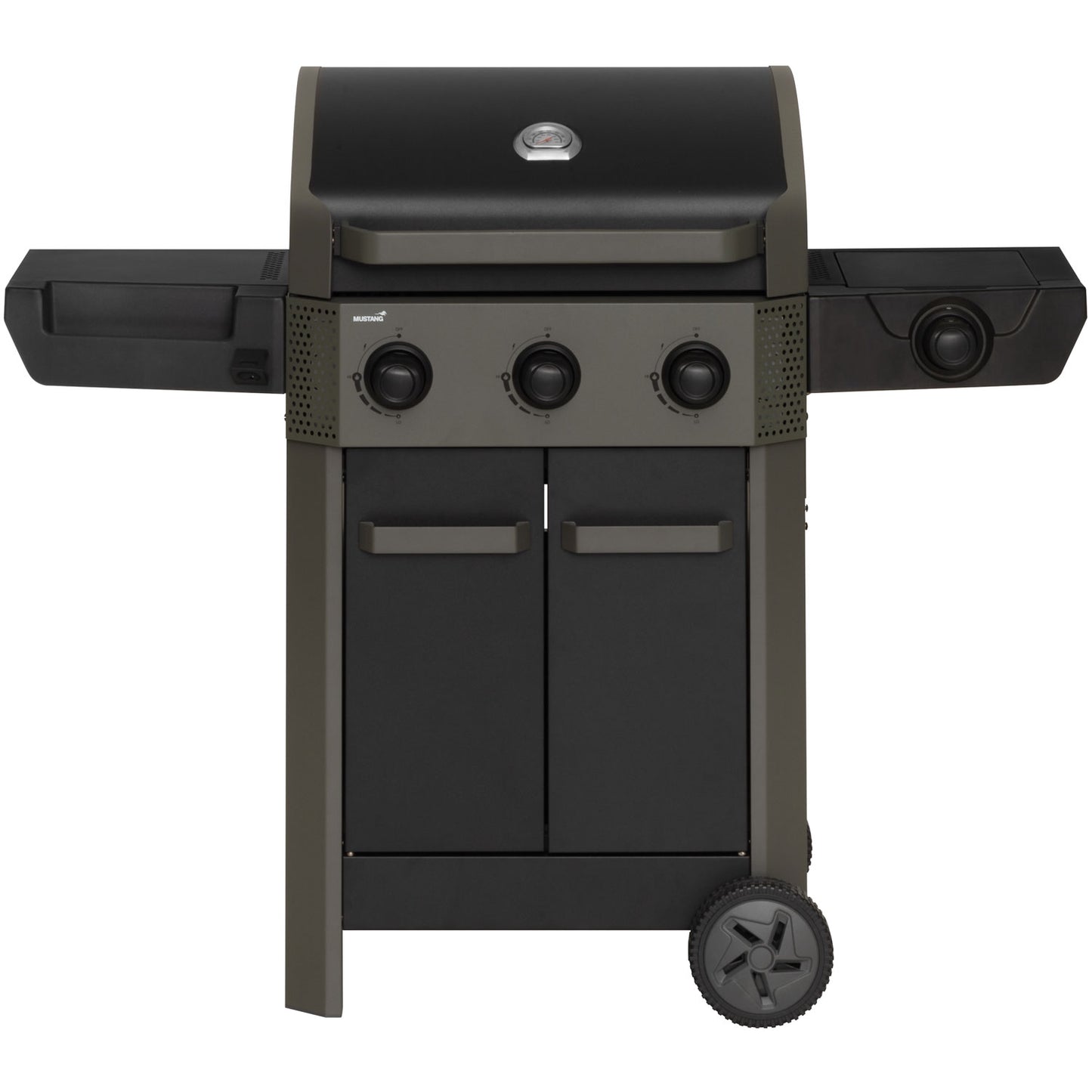 3-Burner Gas Grill with Side Burner, 60x42 cm Cooking Area