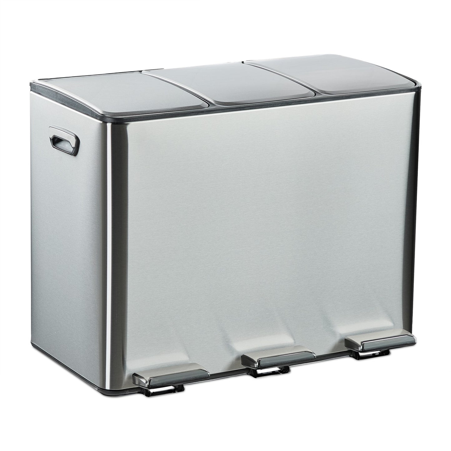 3-Compartment Kitchen Bin, 3x 15L, Soft-Close Lid