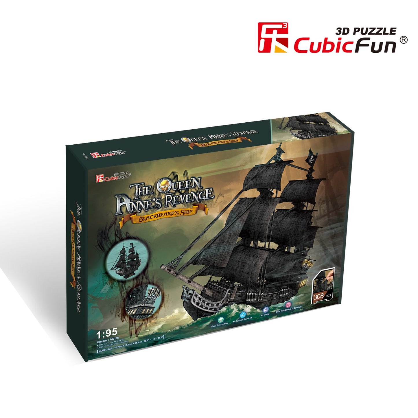 3D Puzzle of Queen Ann's Revenge Ship, Fun for All Ages
