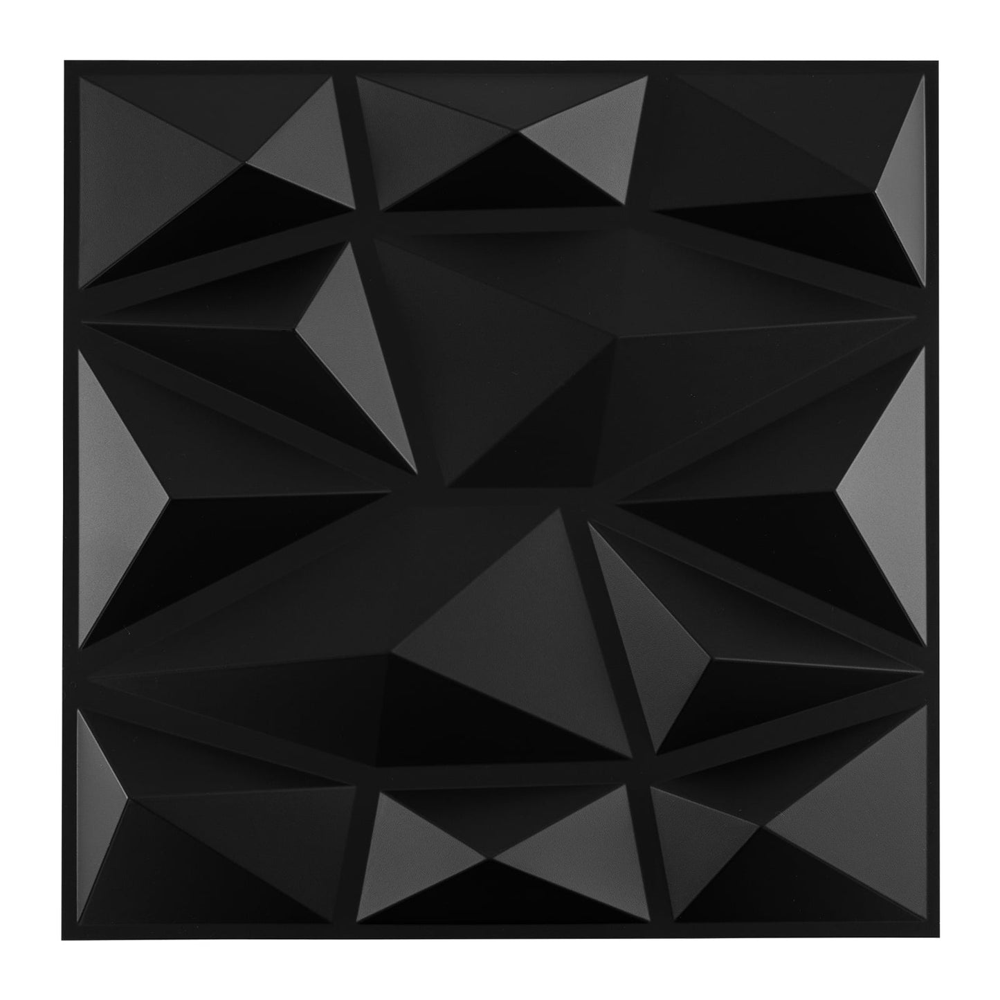 3D Wall Panels, Black Diamond Pattern, 100 Pack, 9m² Coverage