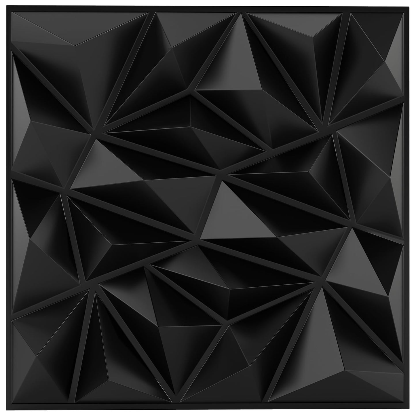 3D Wall Panels, Diamond Pattern, Black, 5m² Coverage
