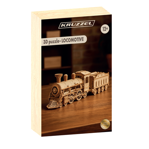 3D Wooden Puzzle Steam Locomotive, 282 Pieces, Ages 12+