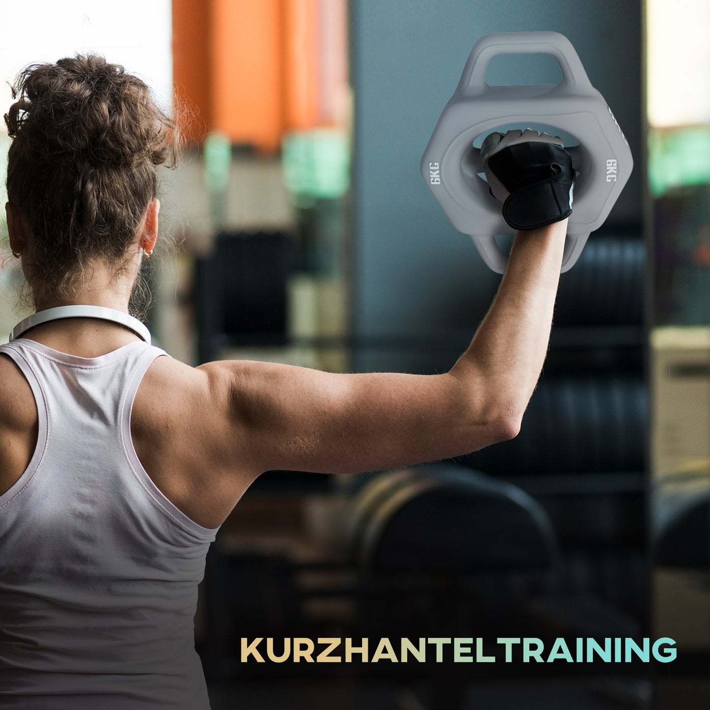 Multifunctional 3-in-1 6 kg dumbbell - floor friendly, metal
