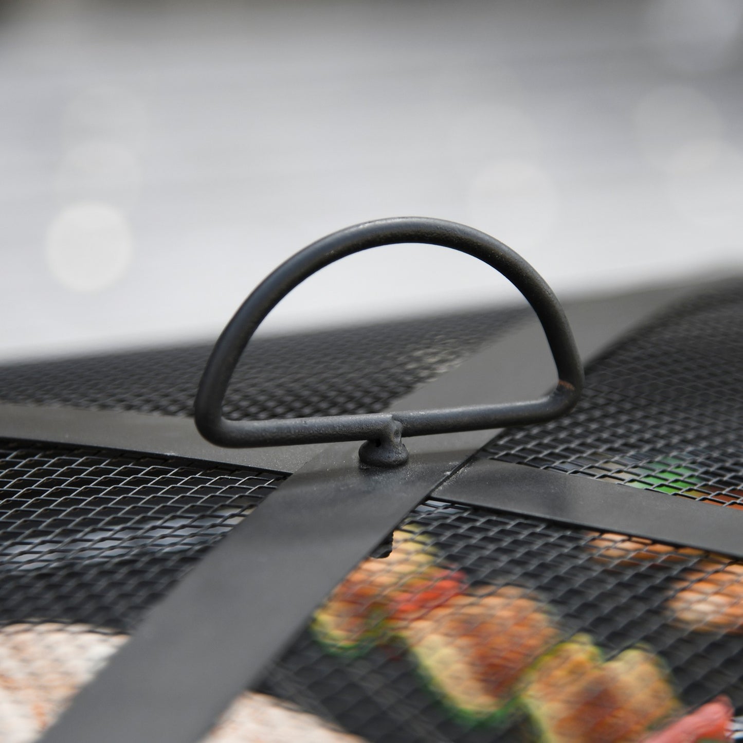 Fire bowl & pit with grill, spark guard, ice bucket