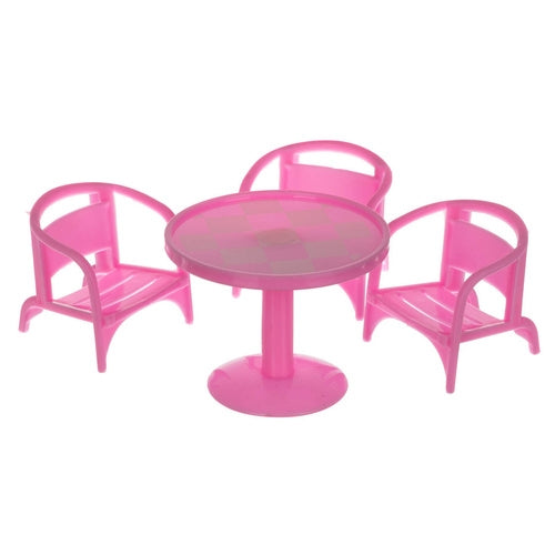 3-Level Dollhouse with Balcony, Doll, 22 Furniture Pieces