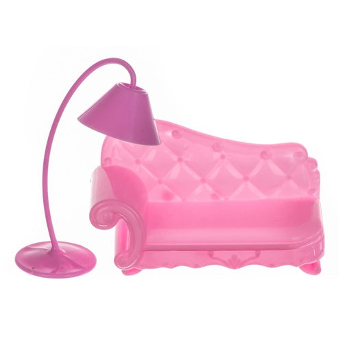 3-Level Dollhouse with Balcony, Doll, 22 Furniture Pieces