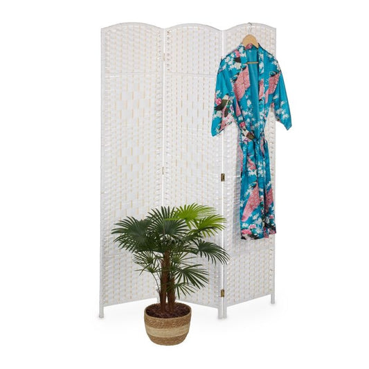 3-Panel Folding Screen White