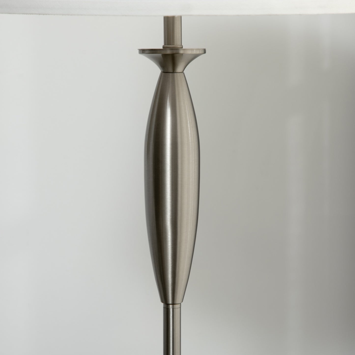 Floor & table lamp set, Silver & White, E27, 3-piece