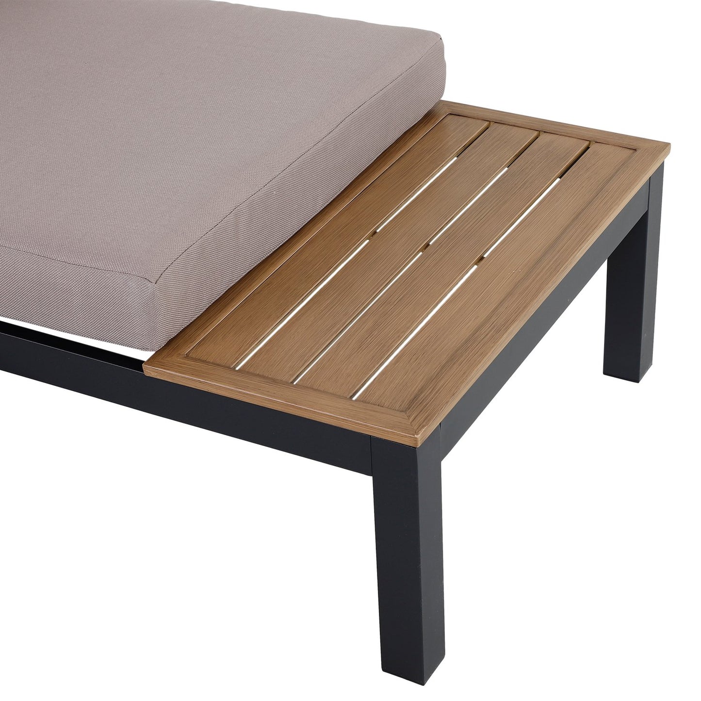 Outdoor 3-piece aluminum garden furniture with cushions