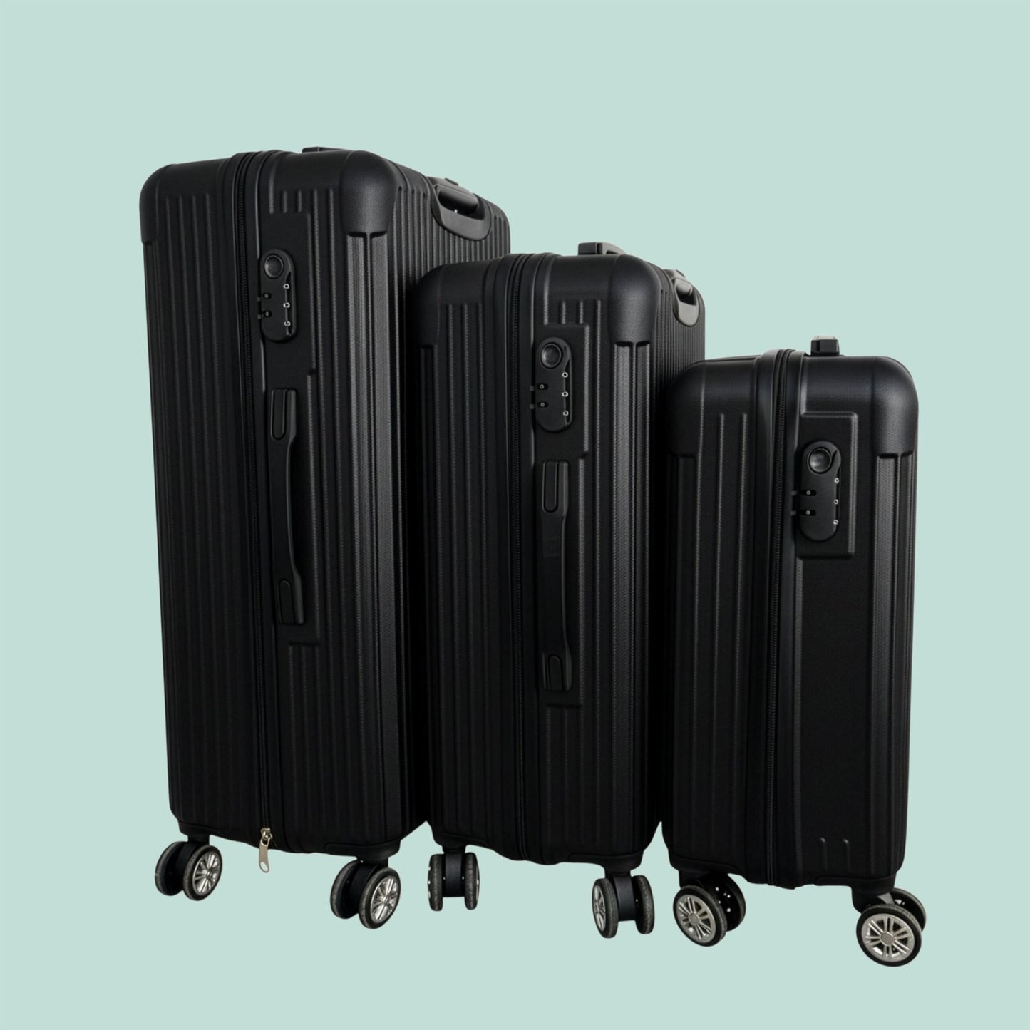 3-Piece Hard-Shell Luggage Set with Spinner Wheels