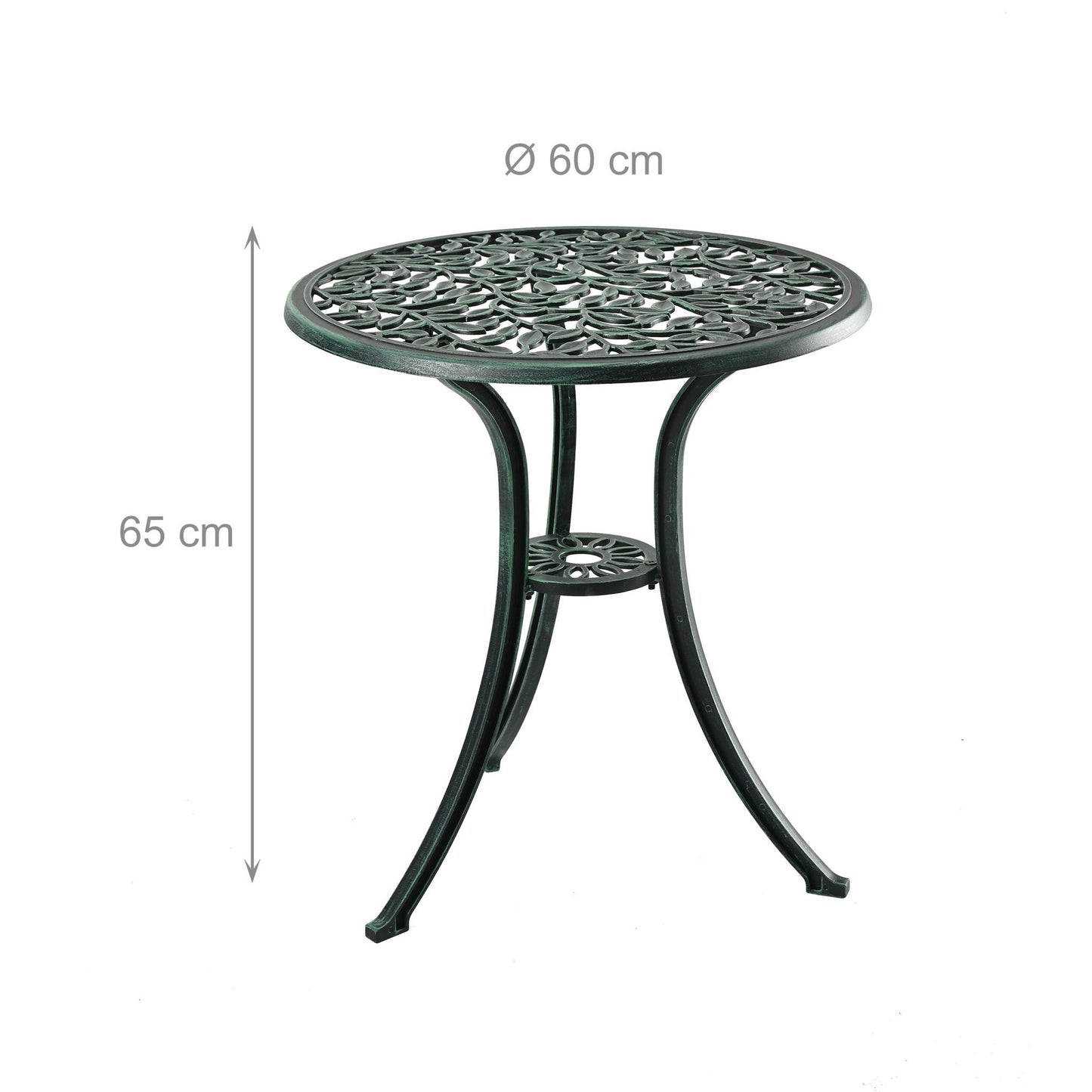 3-Piece Metal Bistro Set – Table & Chairs
