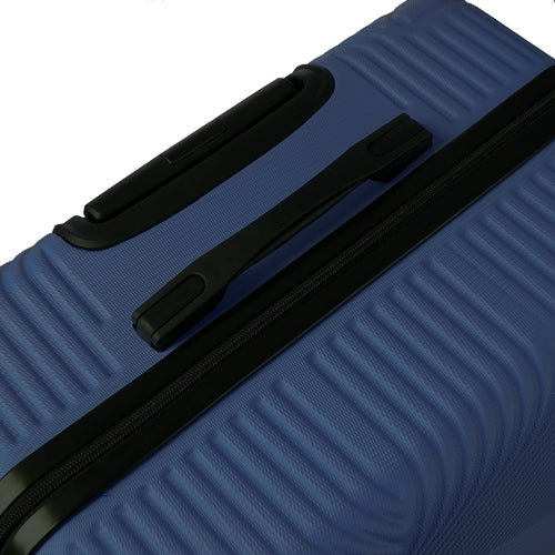 3-Piece Navy Blue Luggage Set – Hard Shell, Spinner Wheels