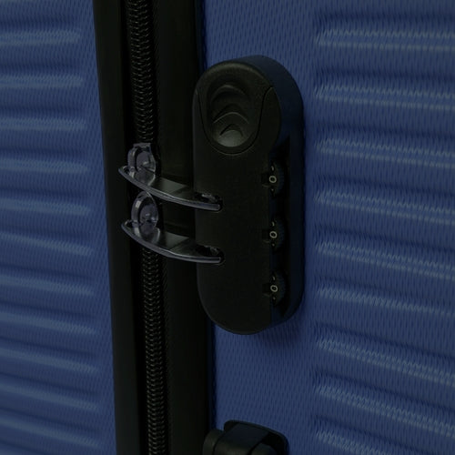 3-Piece Navy Blue Luggage Set – Hard Shell, Spinner Wheels