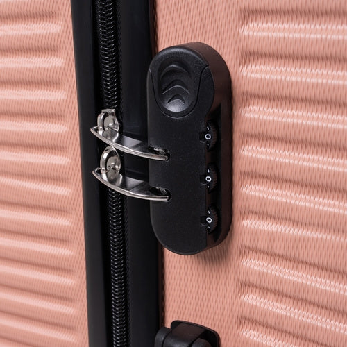 3-Piece Pink Suitcase Set – Lightweight, Durable