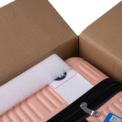 3-Piece Pink Suitcase Set – Lightweight, Durable