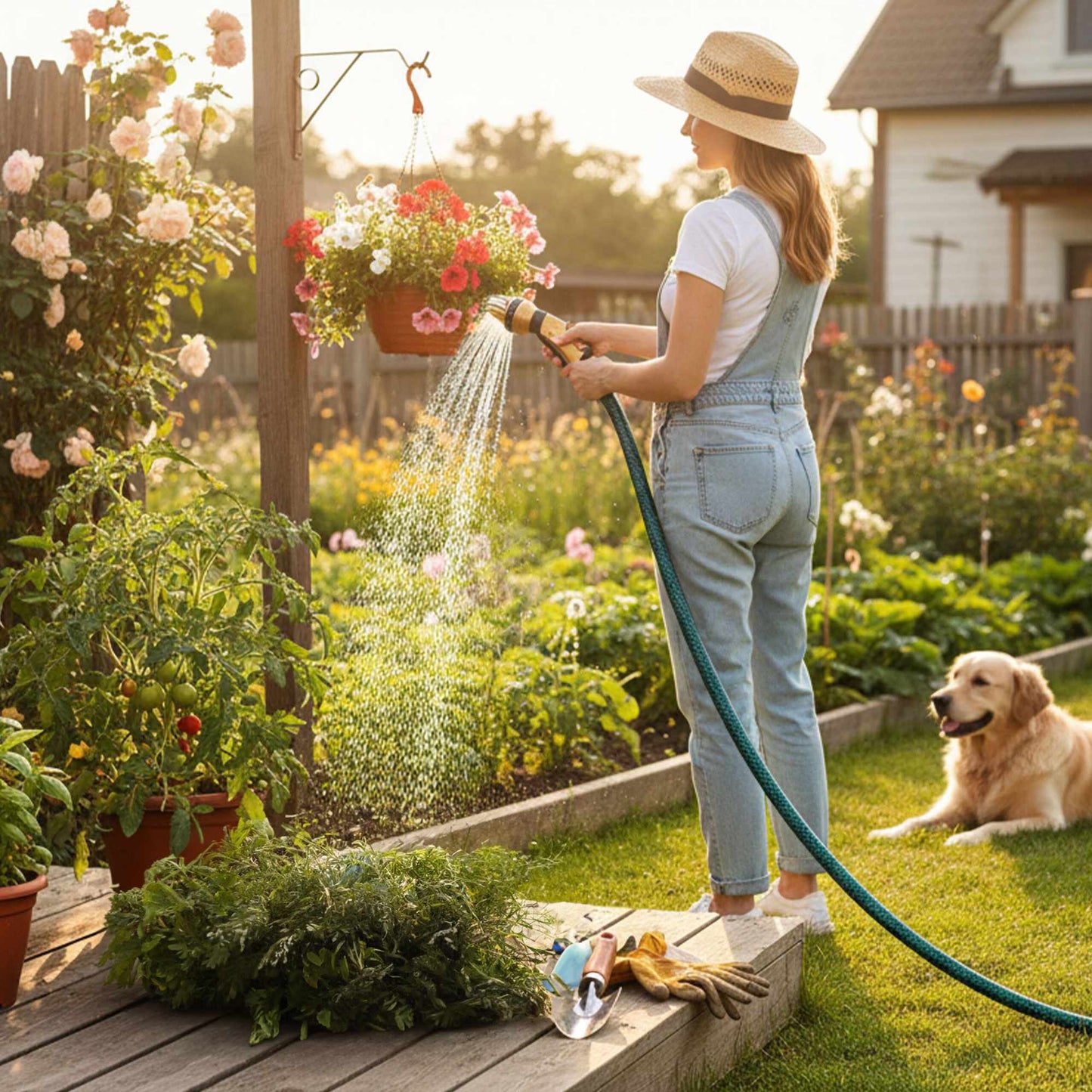 3-Ply Kink-Resistant Garden Hose – Weatherproof, Algae-Resistant