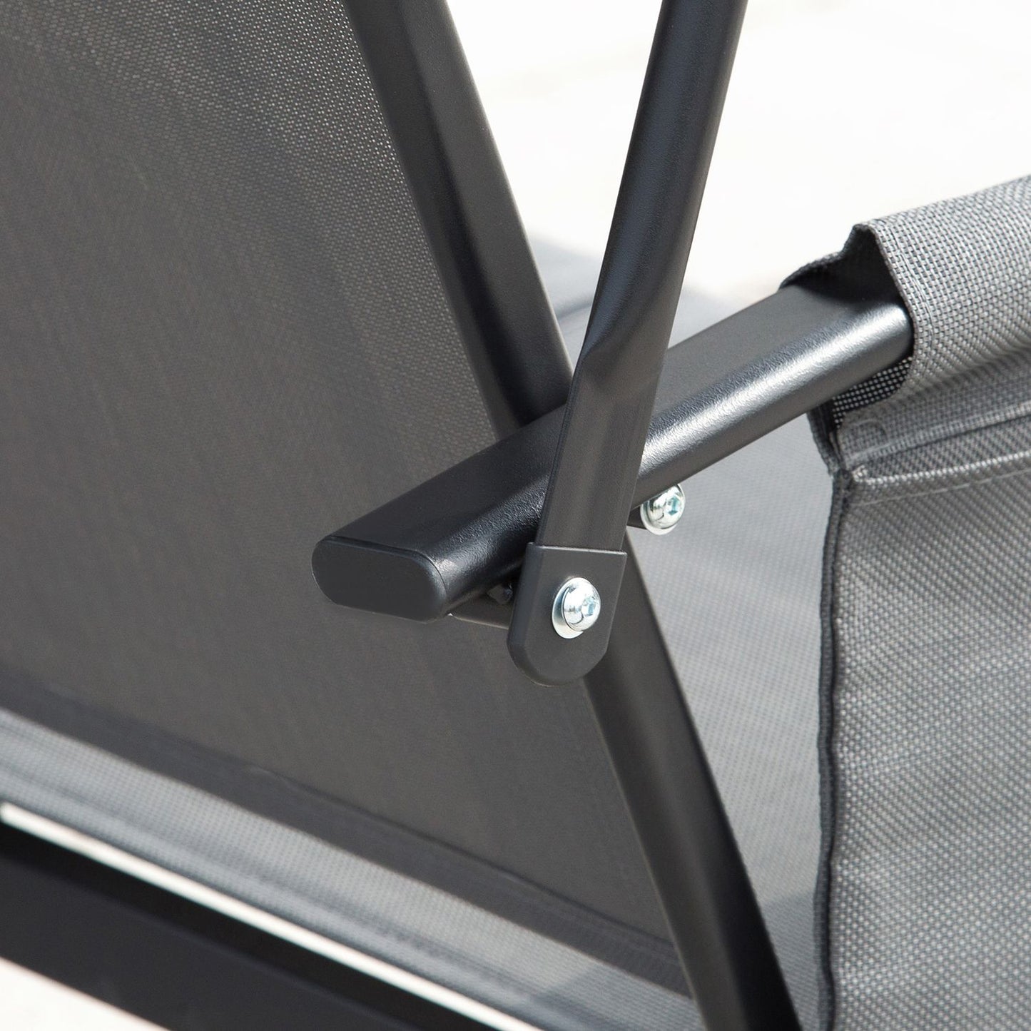 3-seater Veranda swing in aluminum with canopy, gray