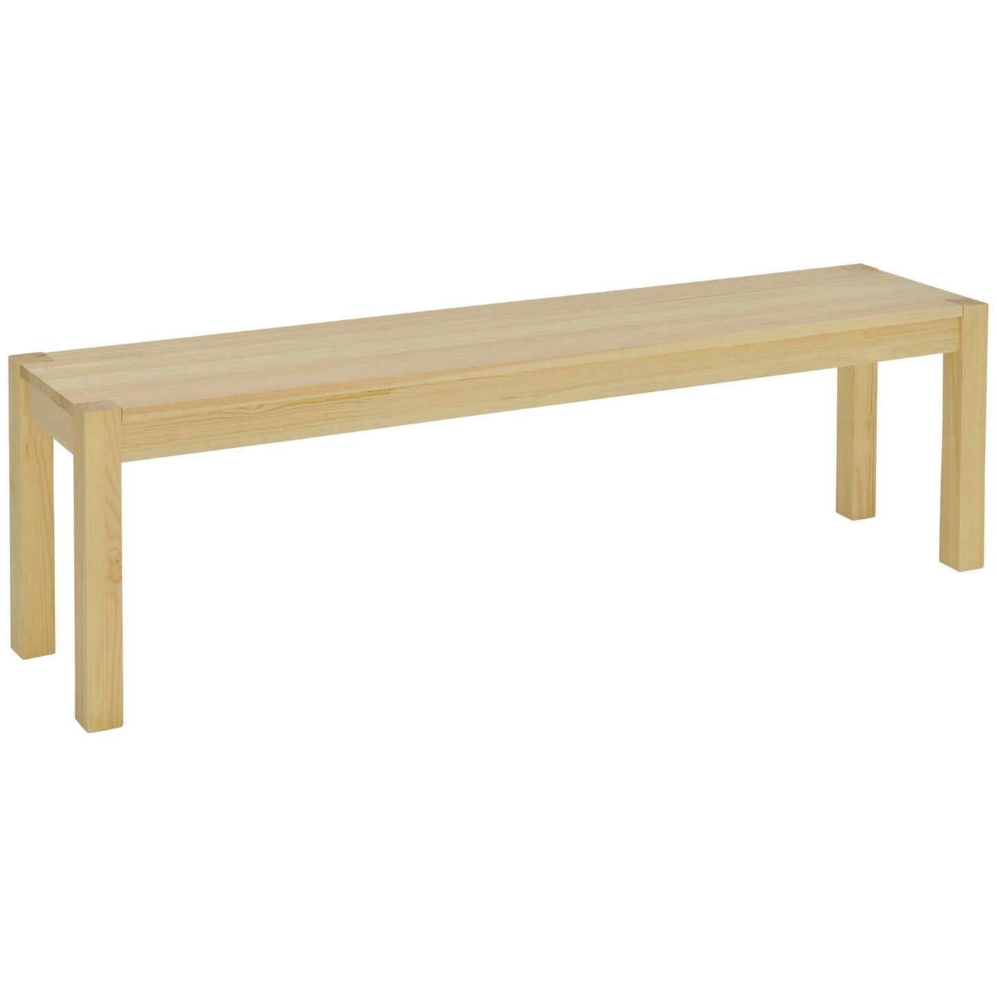 3-seat dining room bench in pine, holds 330 kg, 150 x 33 x 45 cm