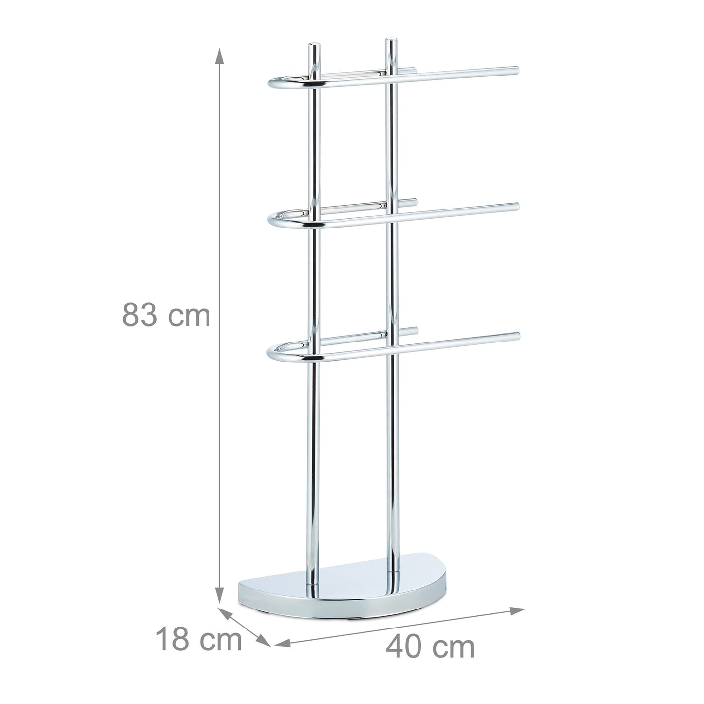 3-Tier Chromed Towel Holder
