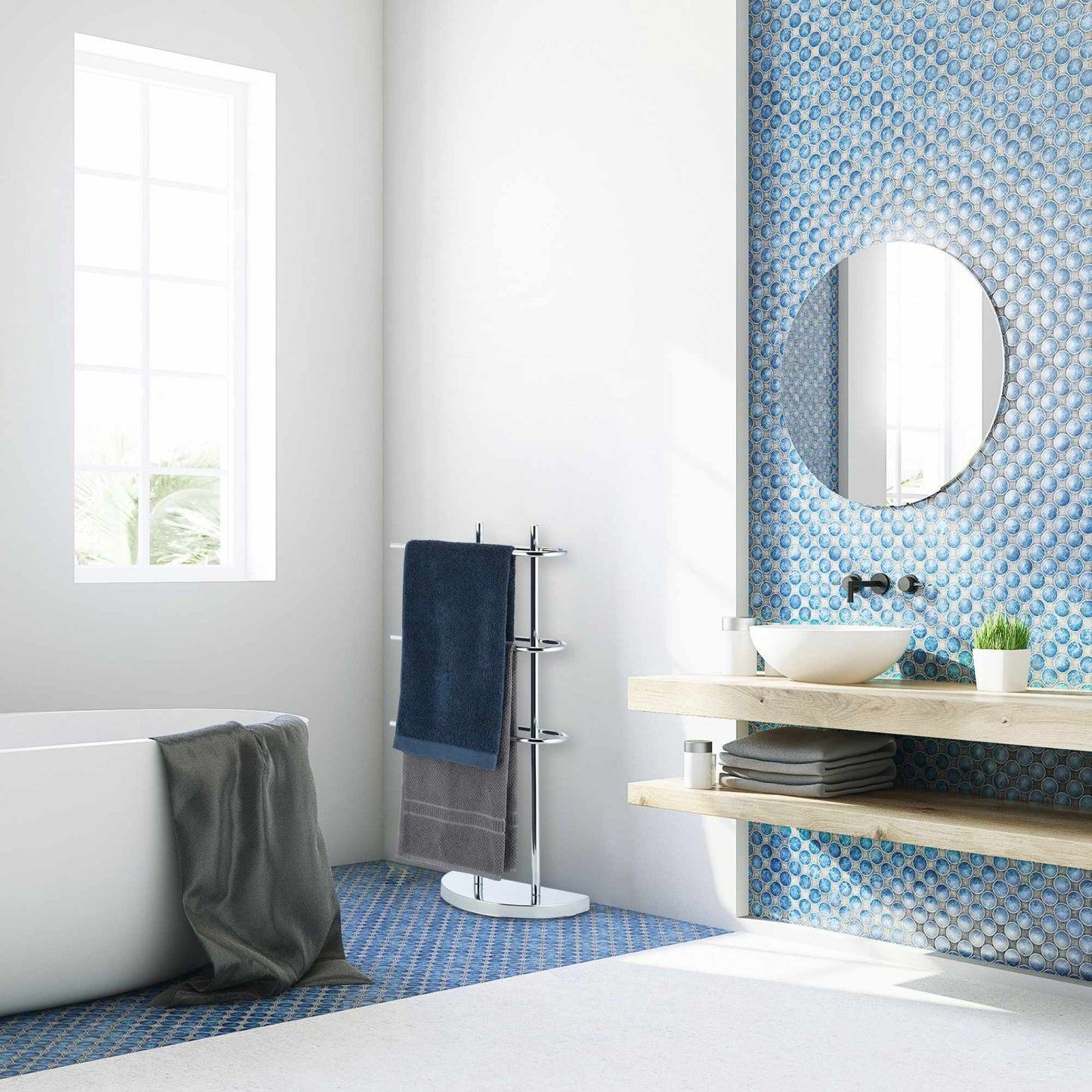 3-Tier Chromed Towel Holder