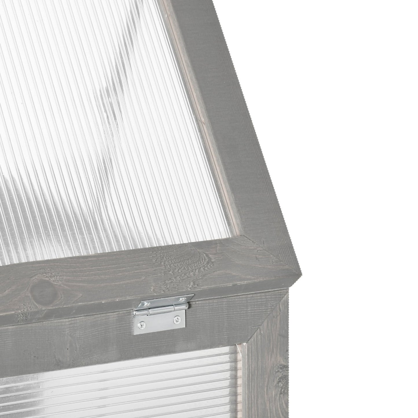 Greenhouse cold frame box, wood & polycarbonate, weatherproof