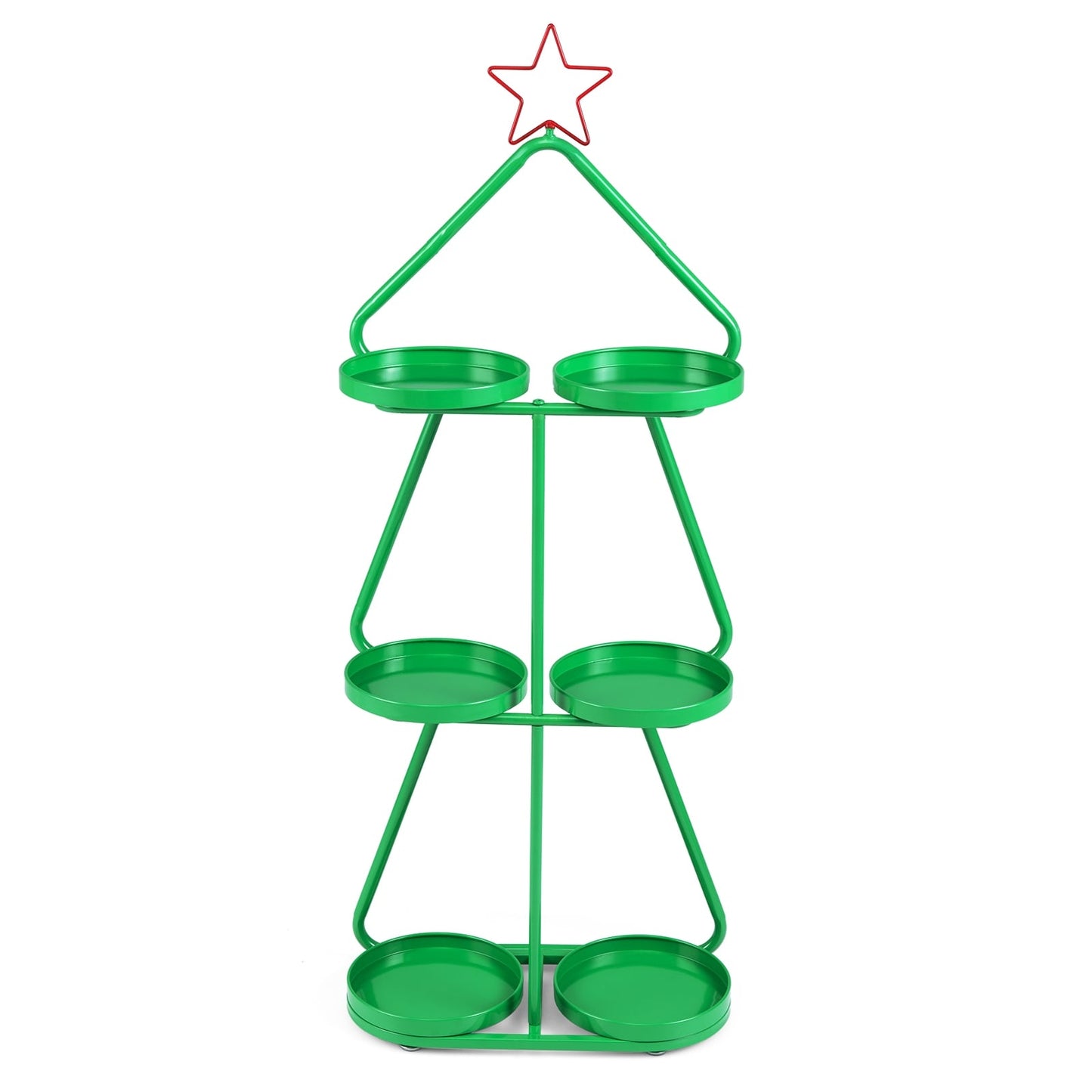 3-Tier Metal Plant Stand – Christmas Tree Design