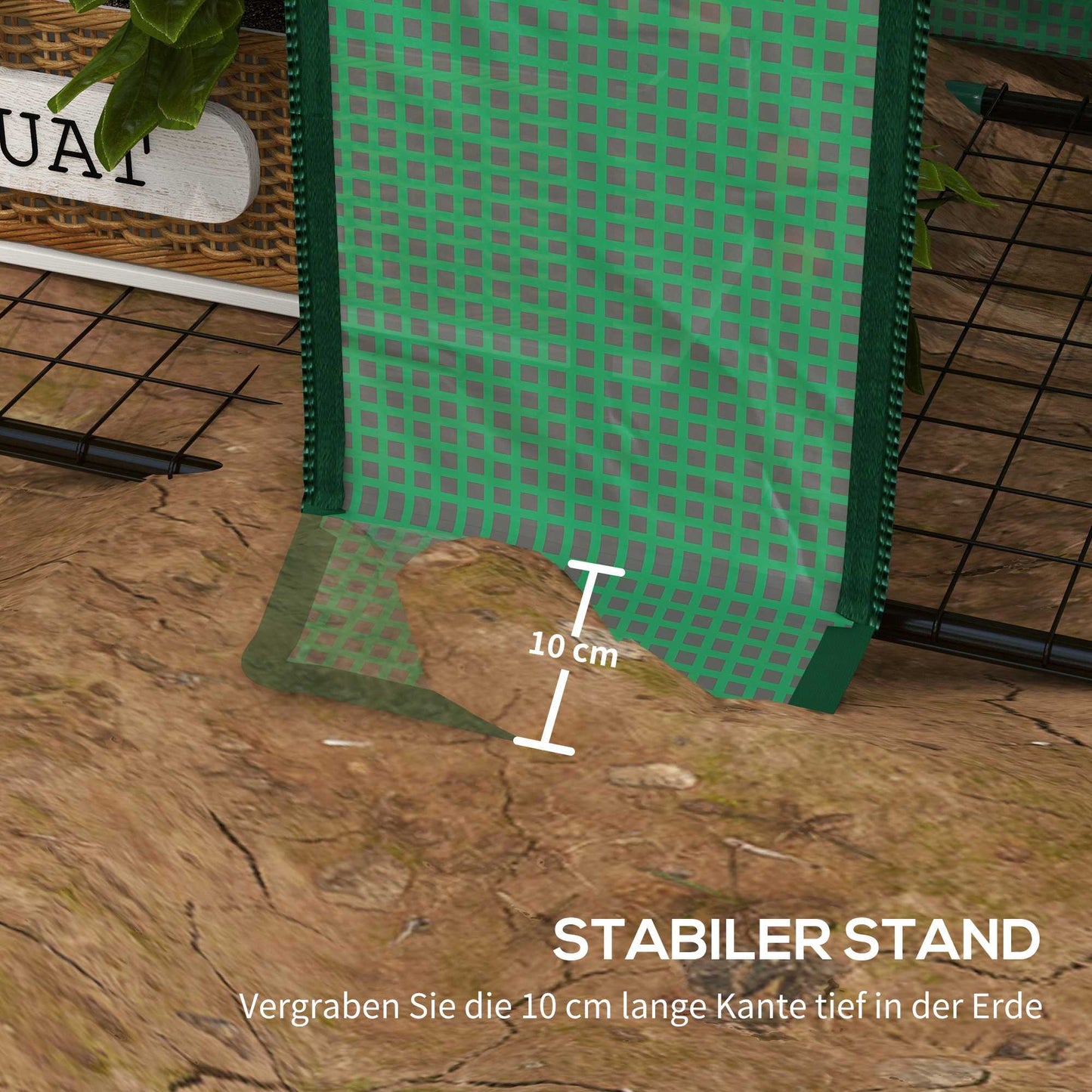 3-Tier Mini Greenhouse with 6 Wire Shelves, Roll-Up Doors