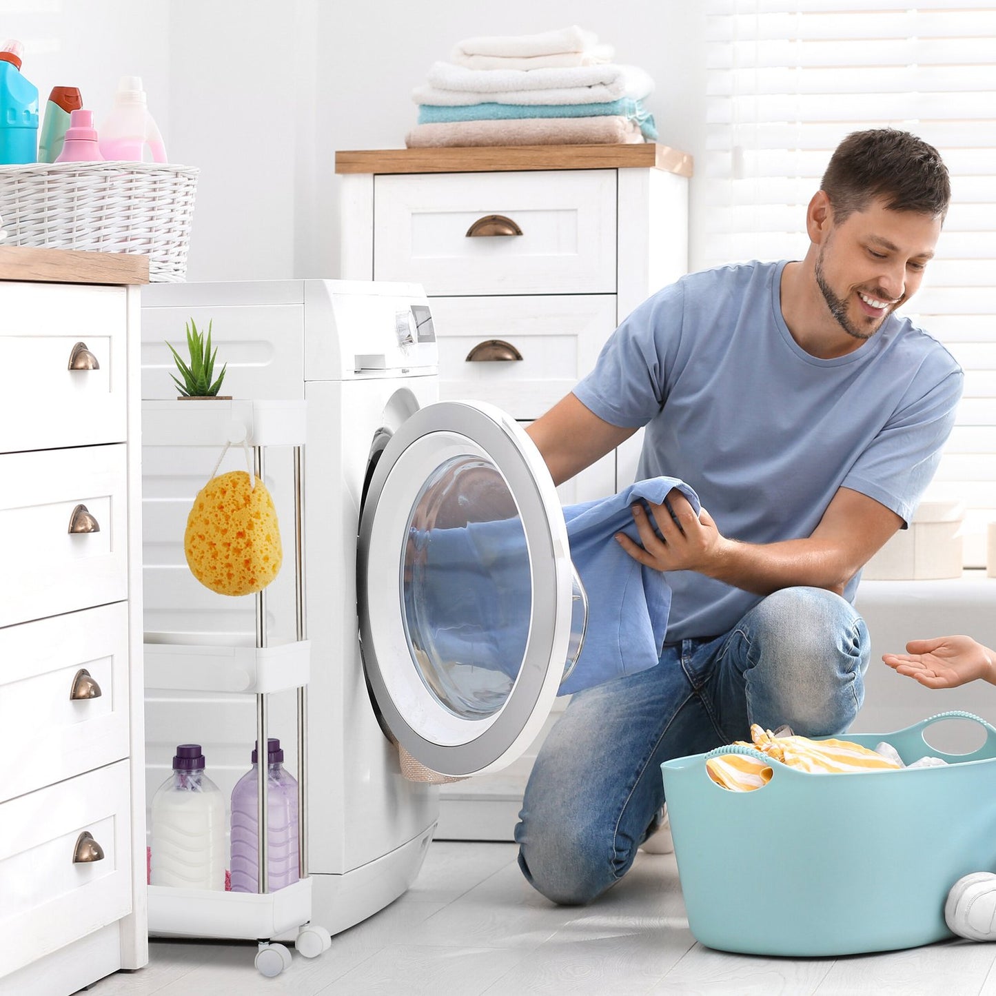 3-Tier Rolling Storage Trolley for Kitchen or Bathroom