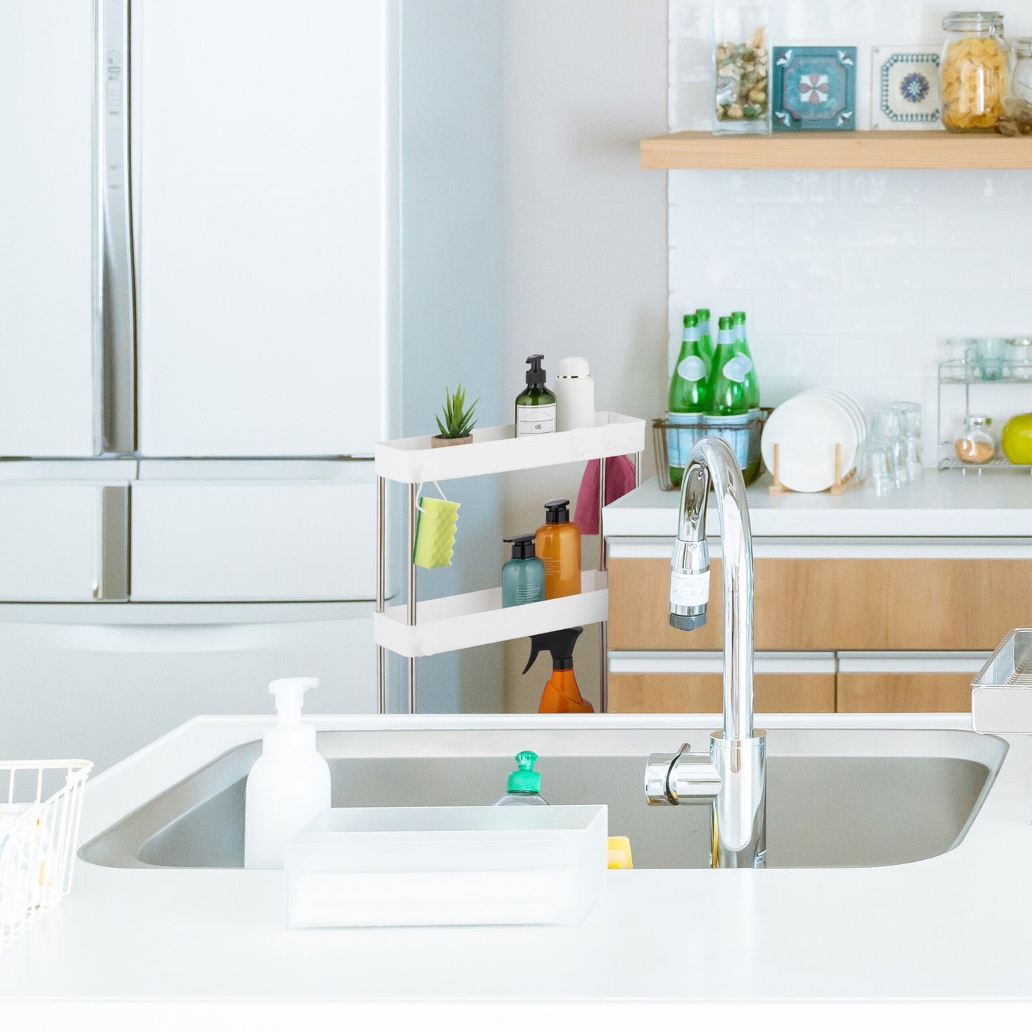 3-Tier Rolling Storage Trolley for Kitchen or Bathroom