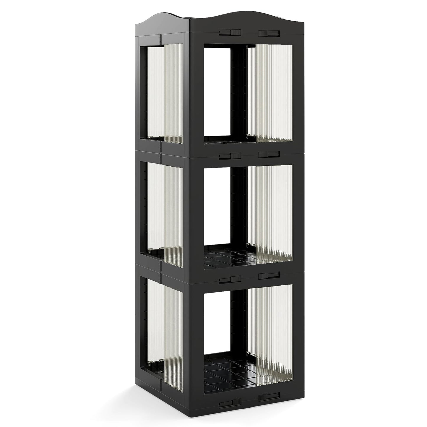 3-Tier Rotating Bookshelf, Space-Saving Corner Shelf