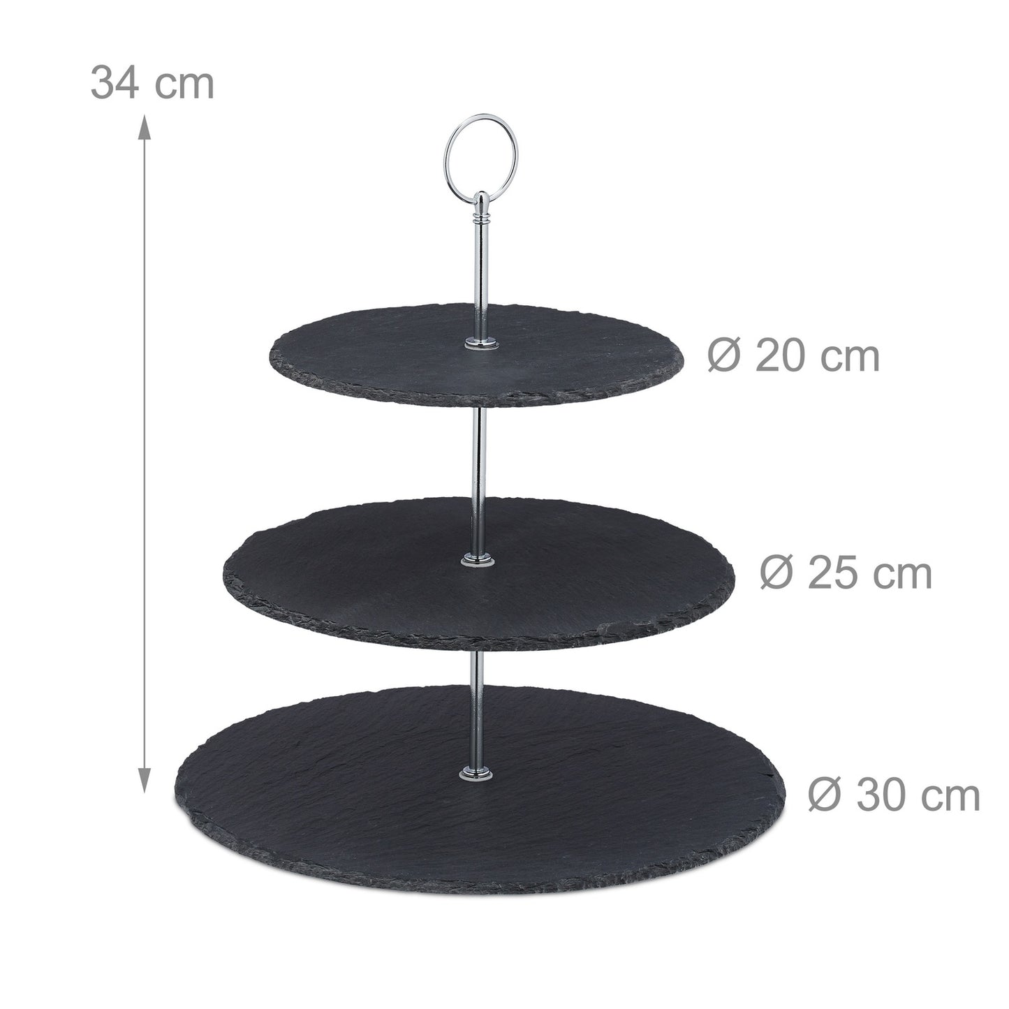 3-Tier Slate Serving Stand