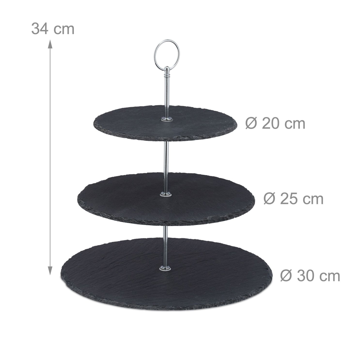 3-Tier Slate Serving Stand