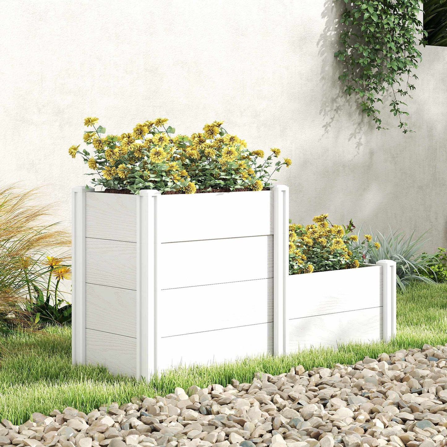 3-Tier Stackable Garden Bed, Vinyl, Easy Assembly