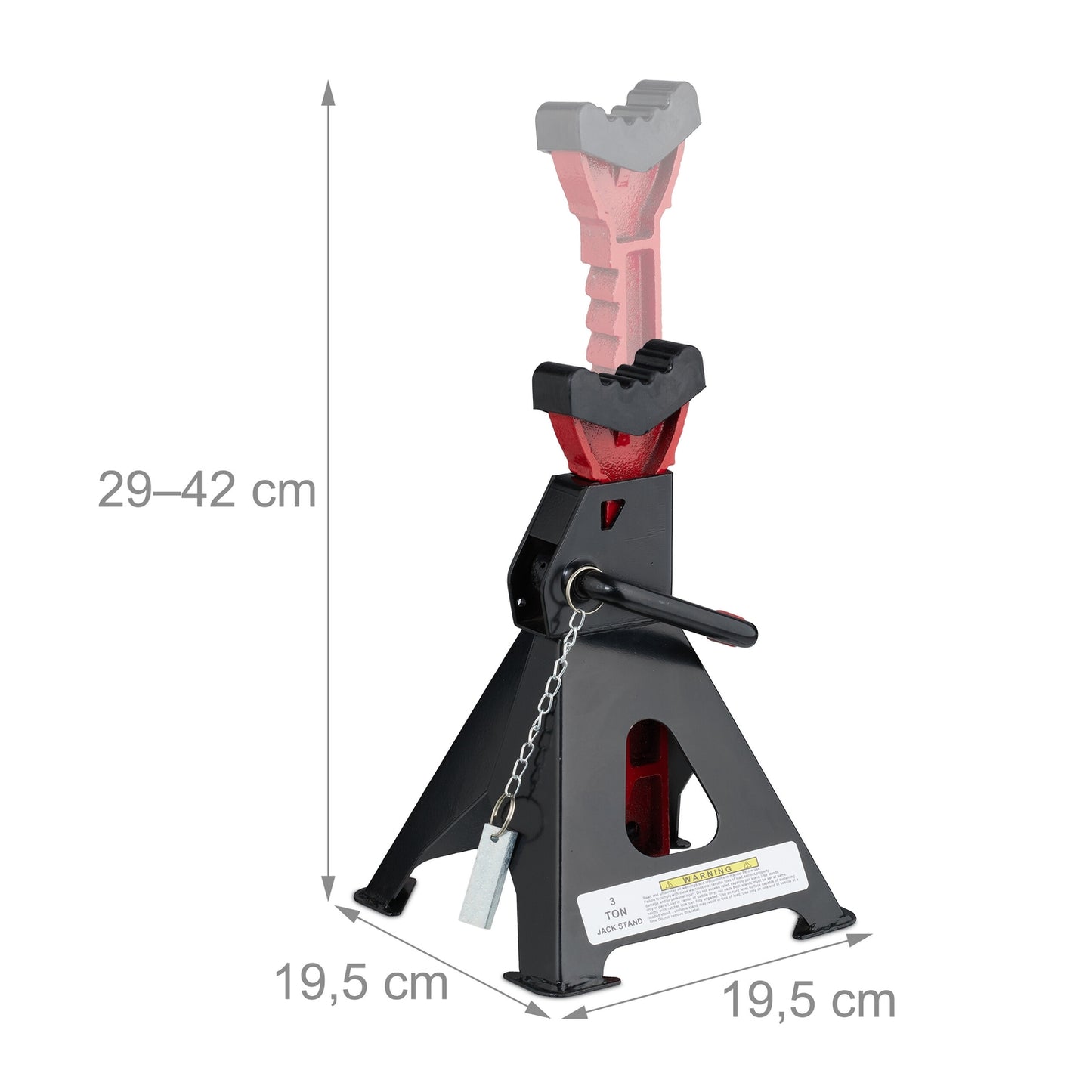 3 Ton Height-Adjustable Car Jack Stands, Set of 2