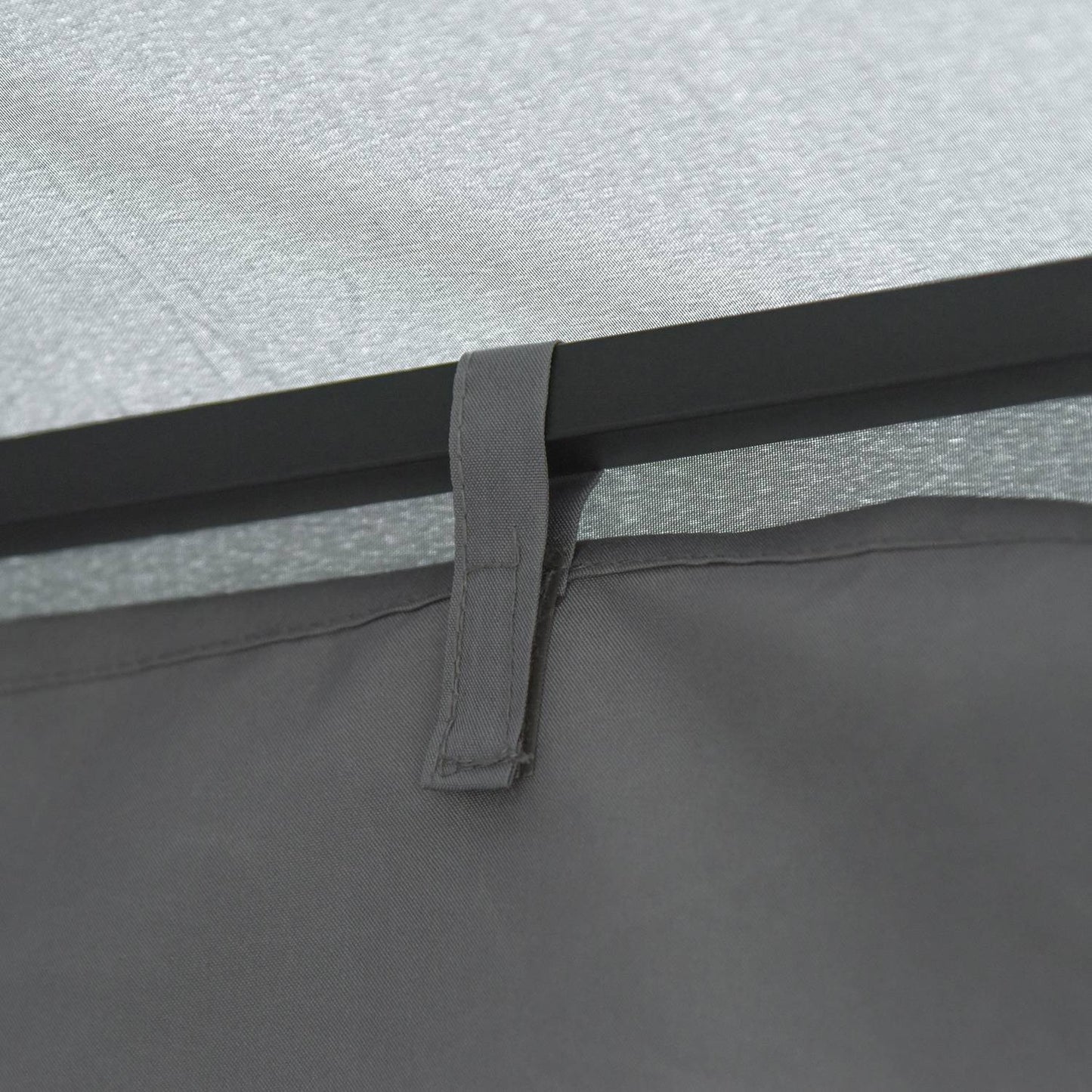 Double roof marquee, waterproof UV protection, dark grey