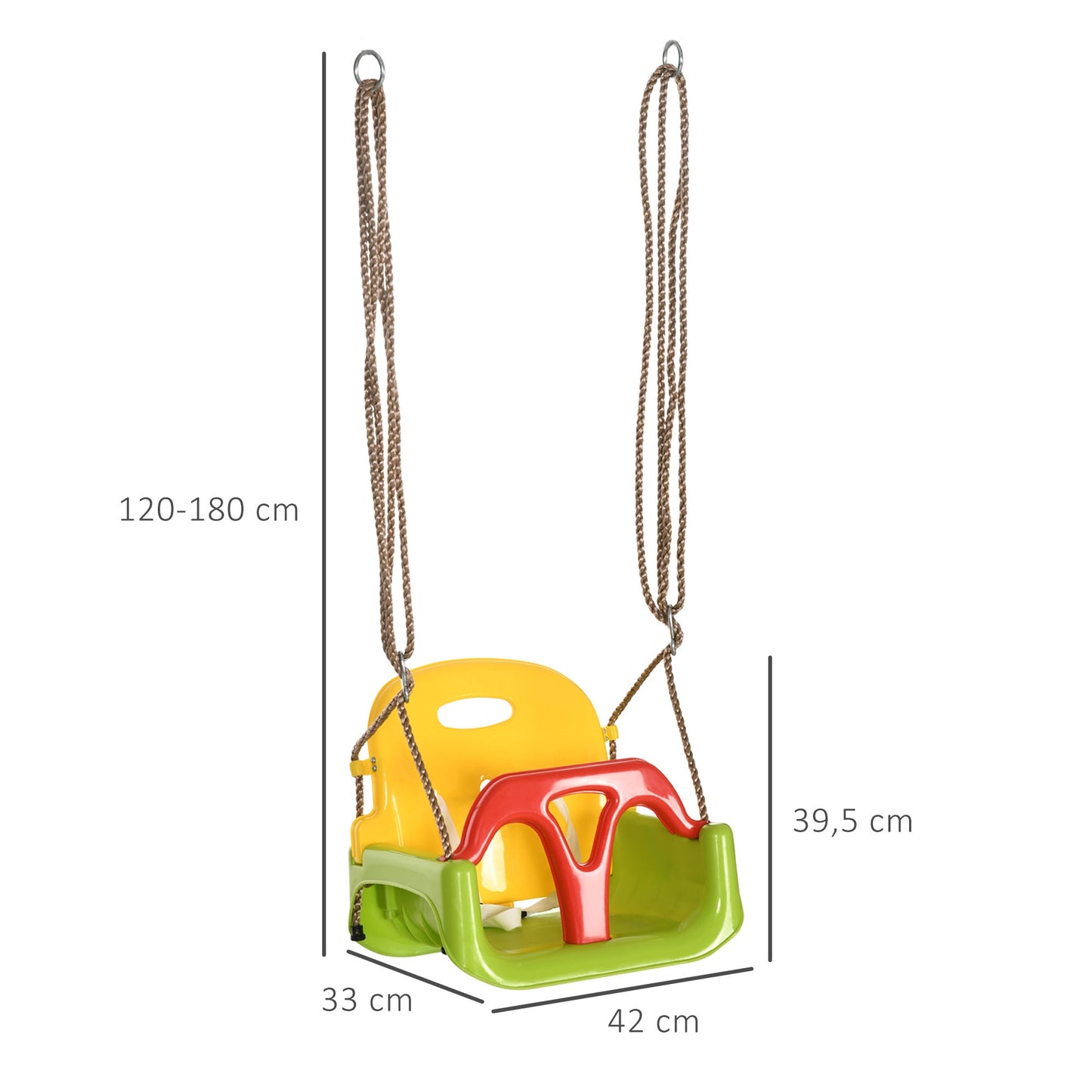 3-in-1 Adjustable Baby Swing Seat, Indoor/Outdoor Use