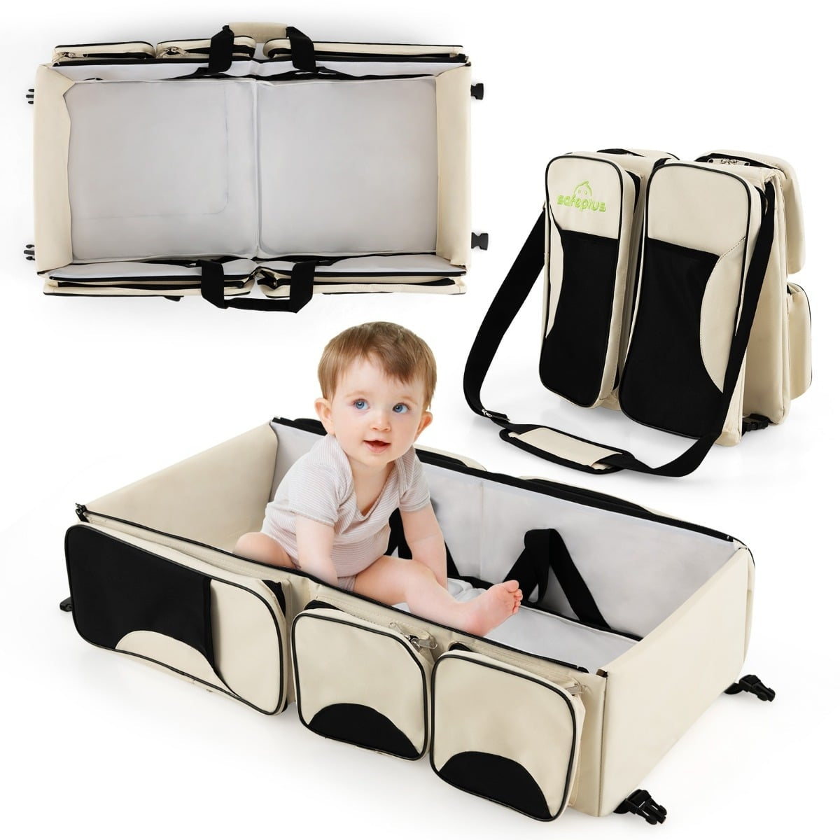 3-in-1 Baby Travel Bag with Changing Pad, 85 x 38 x 18 cm