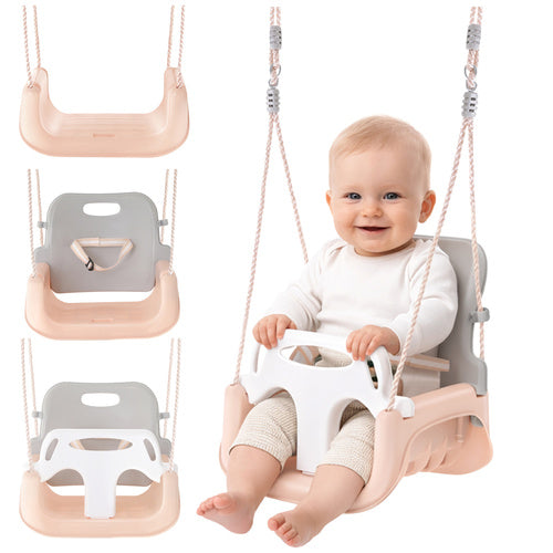 3-in-1 Children's Swing, Adjustable Ropes, 30kg Capacity